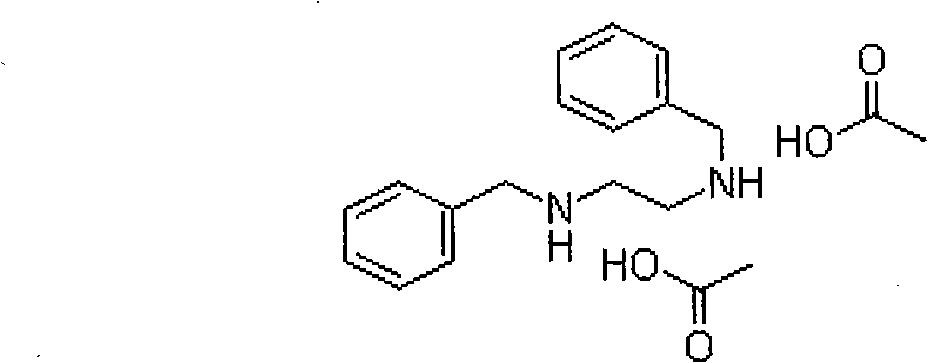 Preparation methods of dibenzyl ethylenediamine and acetate thereof