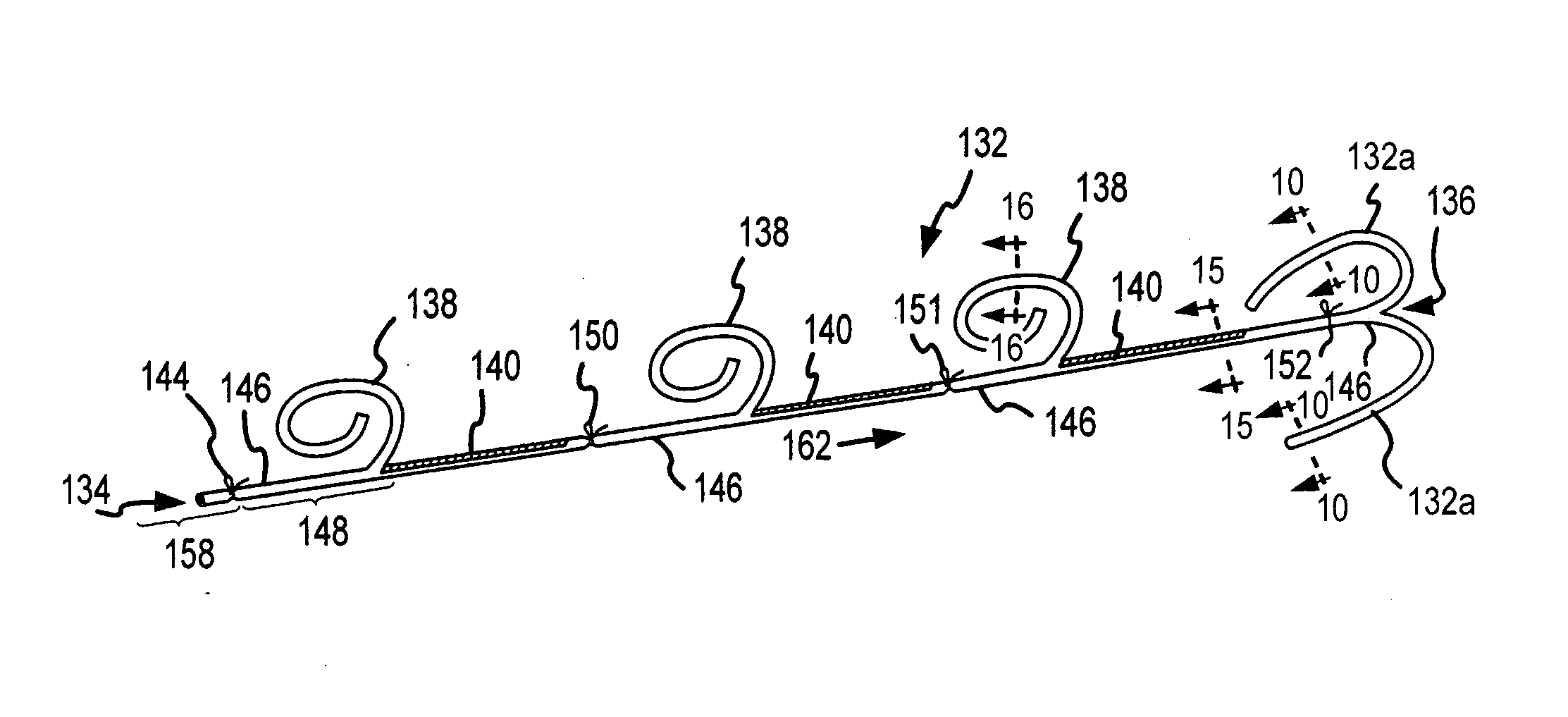 C-shaped cross section tubular ophthalmic implant for reduction of intraocular pressure in glaucomatous eyes and method of use