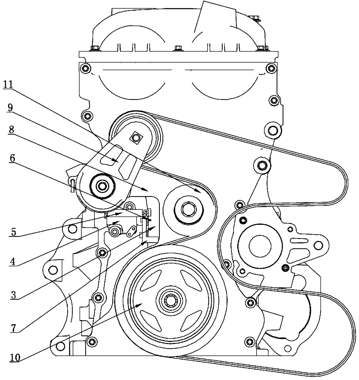 Testing structure and method for engine timing system dynamic performance