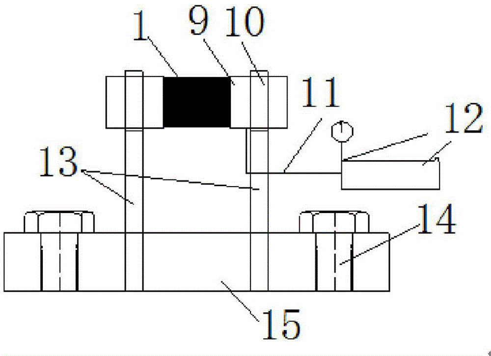 Test device for splitting tensile fracture under impact-static-hydraulic coupling effect of rock and test method