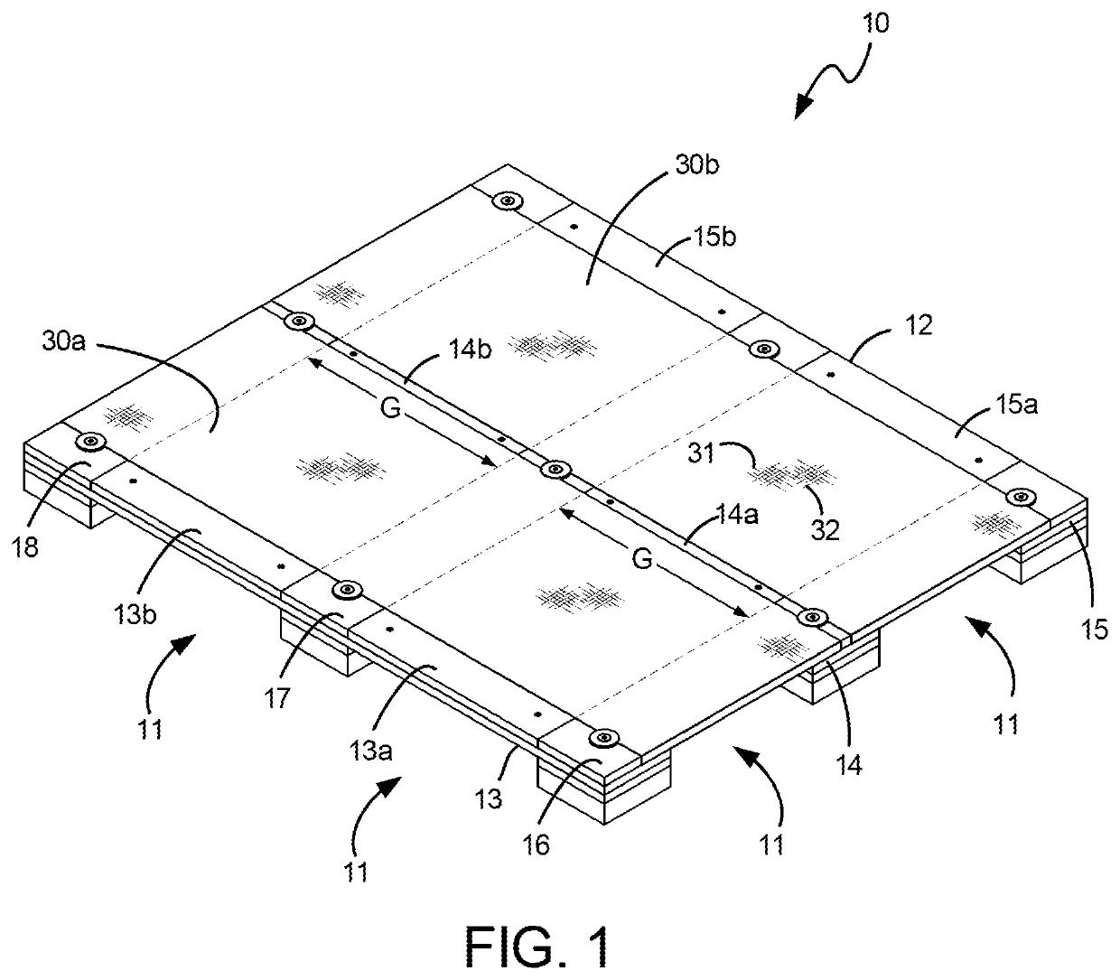 Collapsible reusable pallet