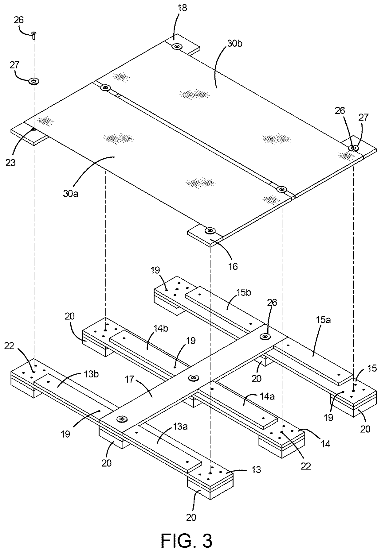 Collapsible reusable pallet