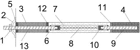 Anchor rod and anchoring method used for soft rock deformation in deep roadway