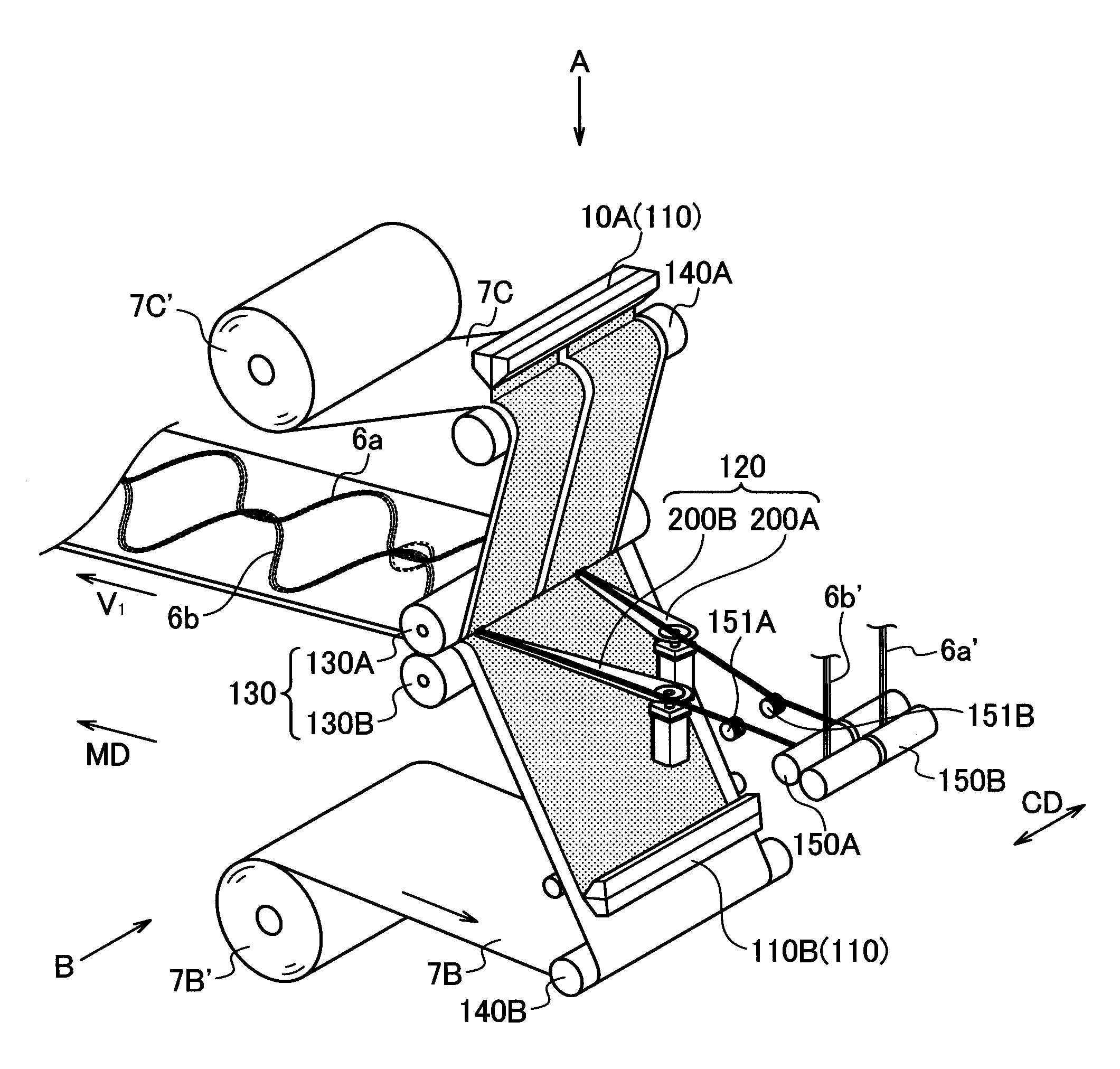 Manufacturing apparatus of absorbent article and manufacturing method of absorbent article