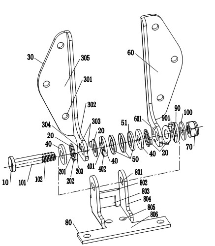 Elevation-depression angle regulating mechanism for fan