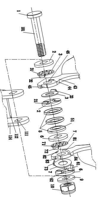 Elevation-depression angle regulating mechanism for fan