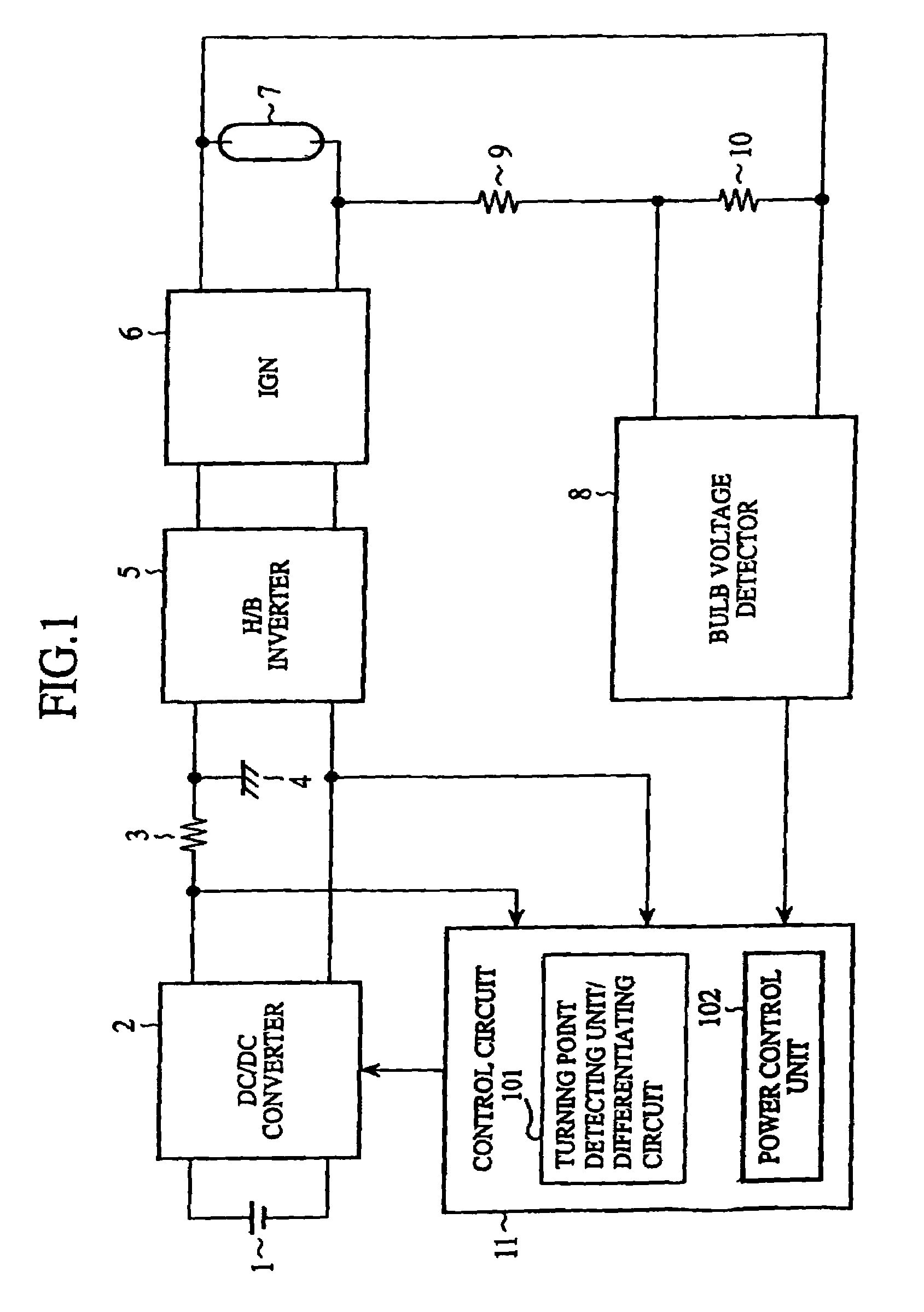 Discharge lamp lighting device