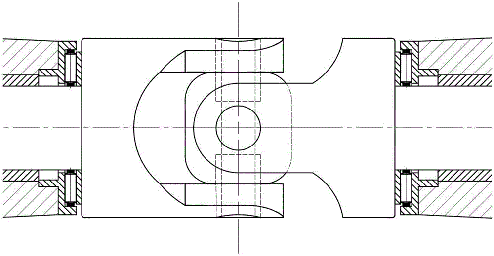 Hooke hinge mechanism provided with rolling motion pair