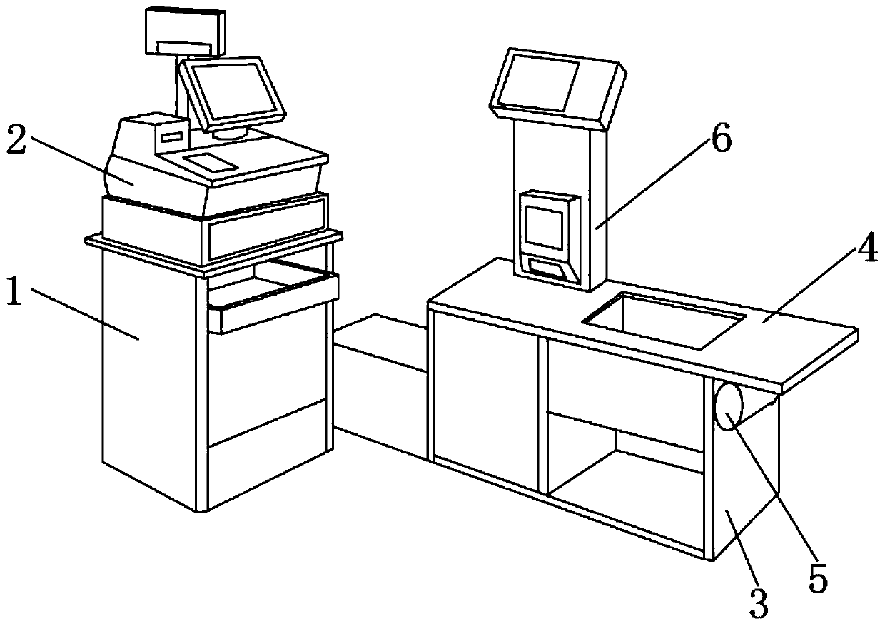 Supermarket cashier device