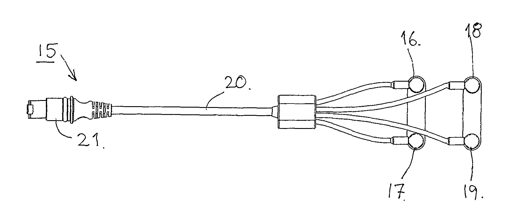 Electrode arrangement for monitoring a bed