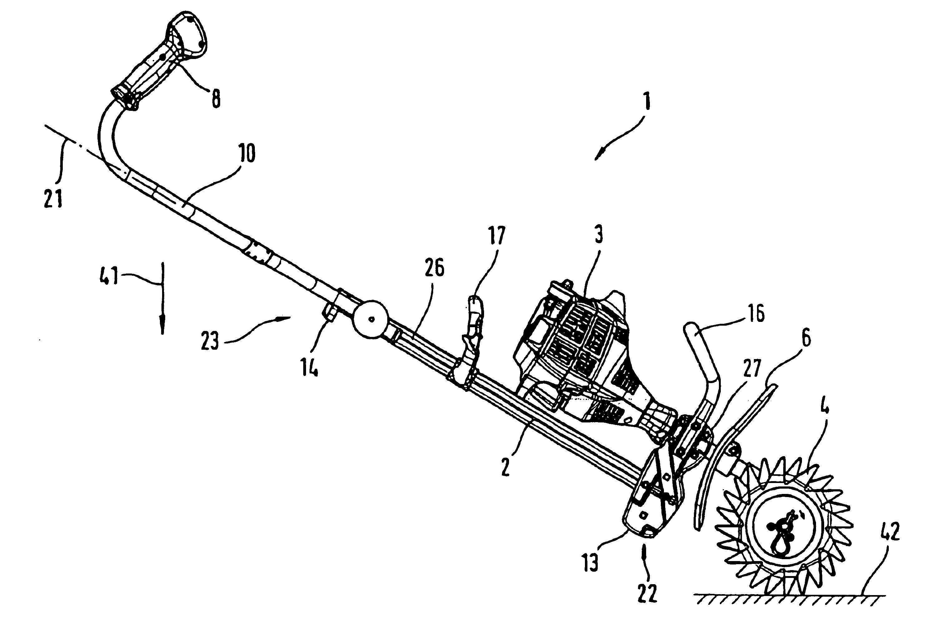 Portable handheld work apparatus