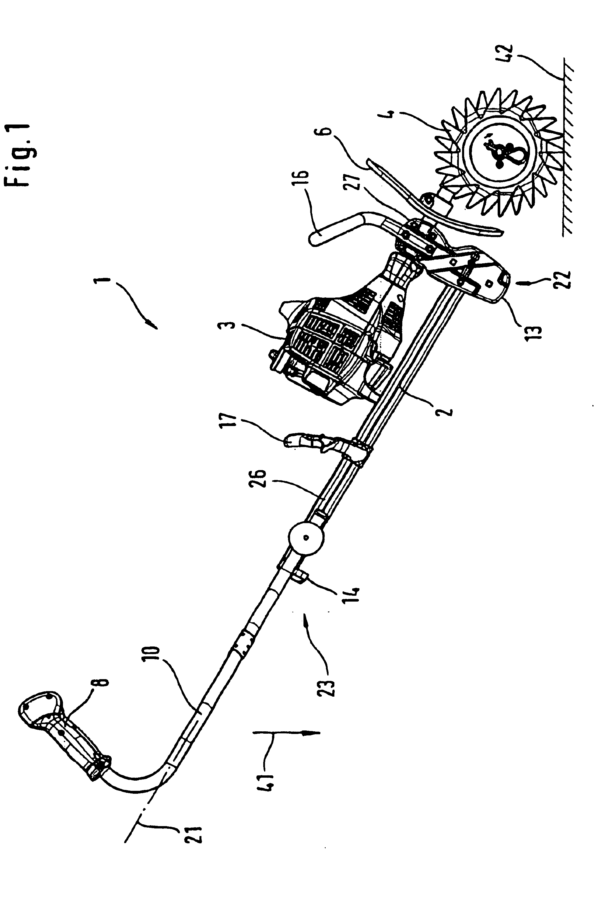 Portable handheld work apparatus