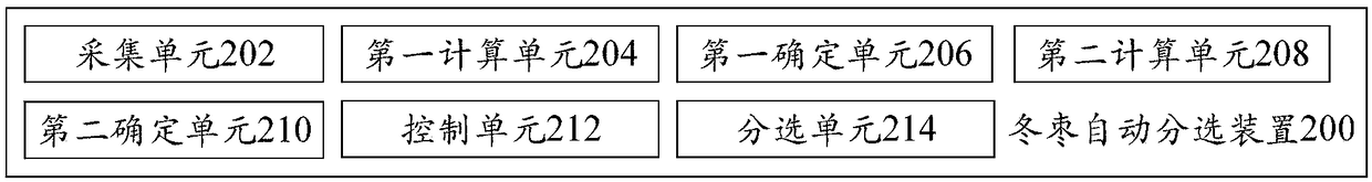 Method and device for automatically sorting winter jujubes