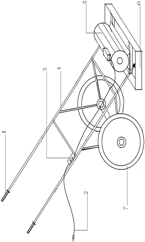 Pushing type double-wheel concrete vibrator