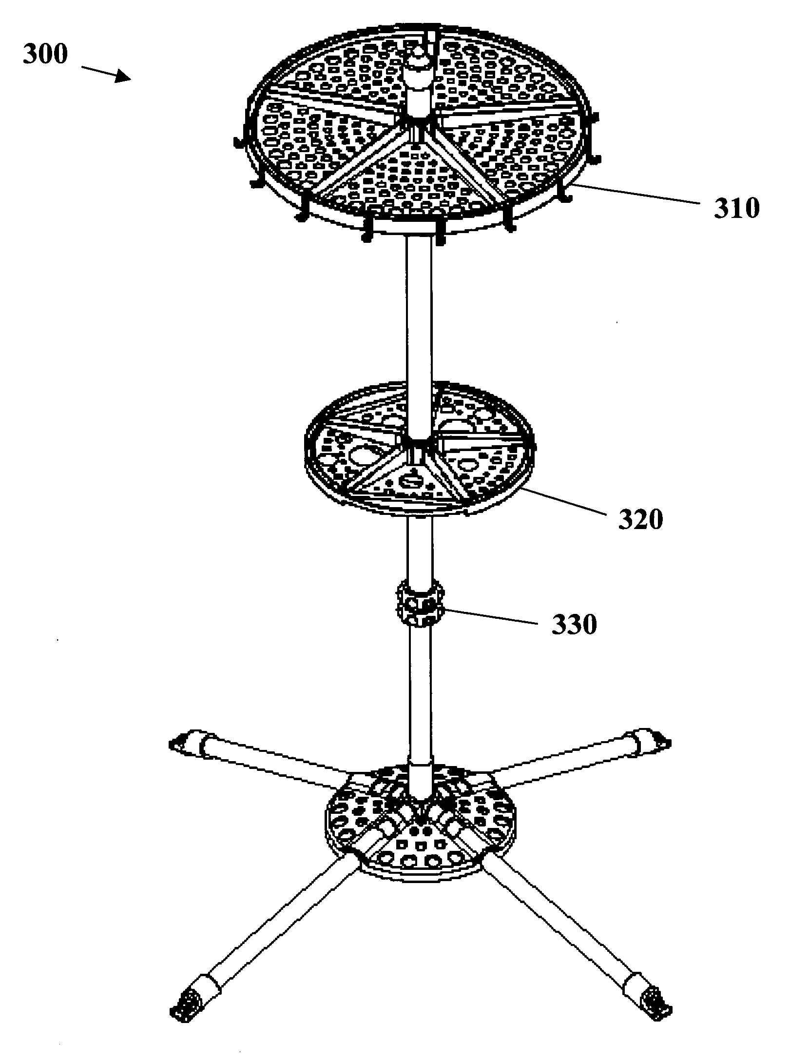 Multifunctional rotatable tool storage device