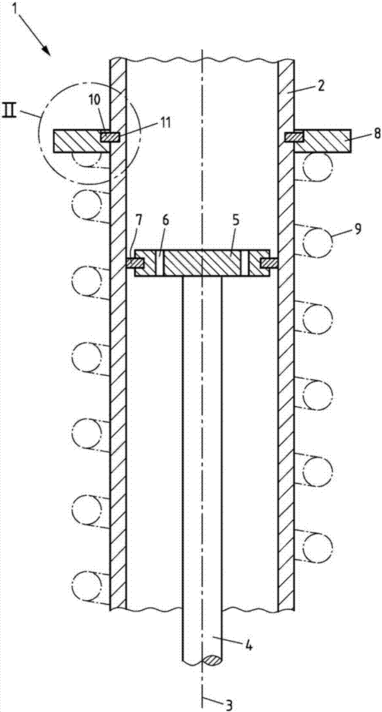 Shock-absorbing damper with a spring plate fastened thereto, and method for the fastening of a spring plate to a shock-absorbing damper