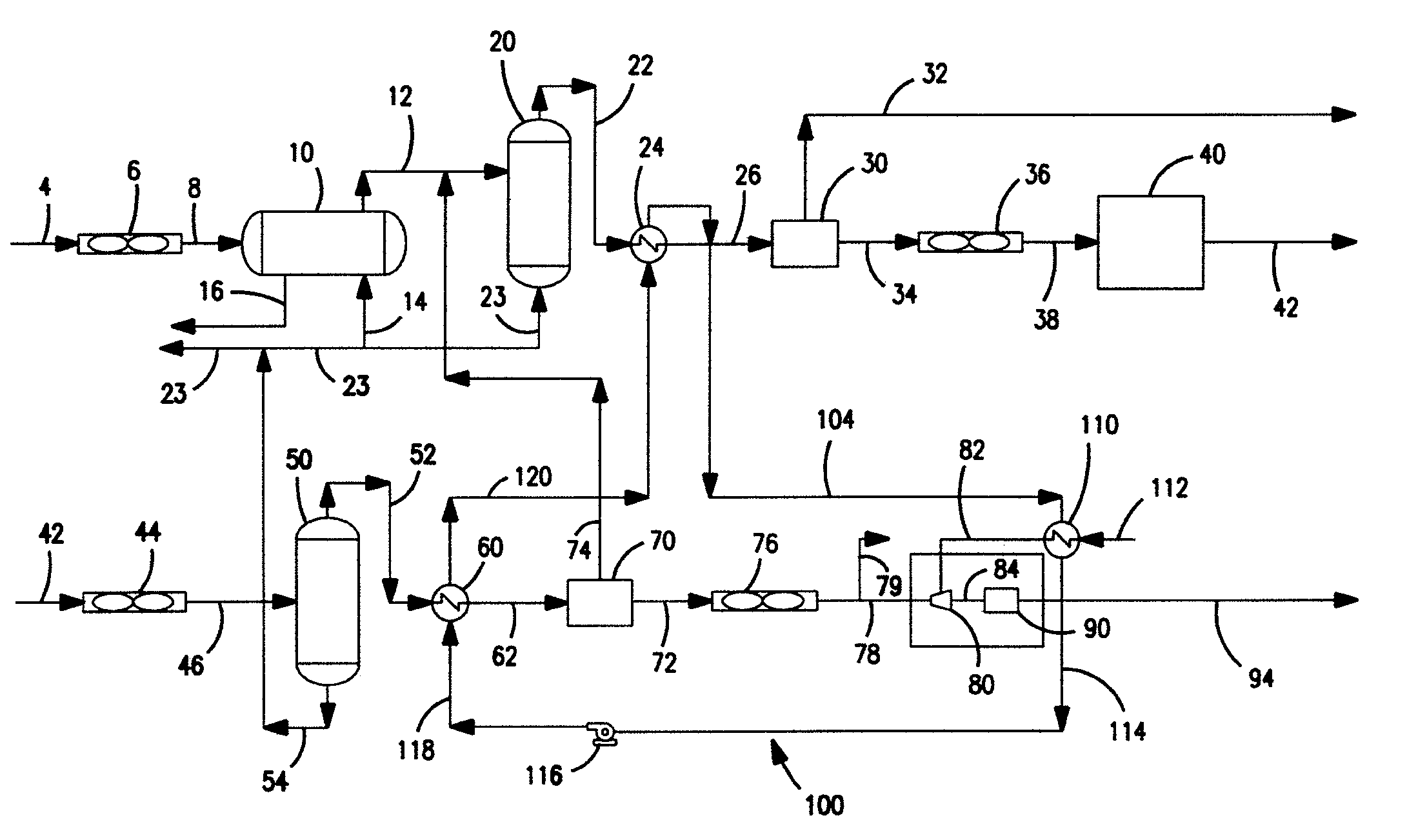 High efficiency gas sweetening system and method