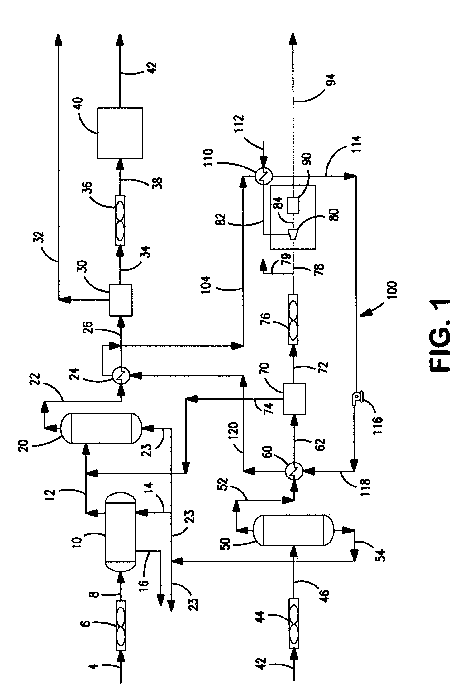 High efficiency gas sweetening system and method