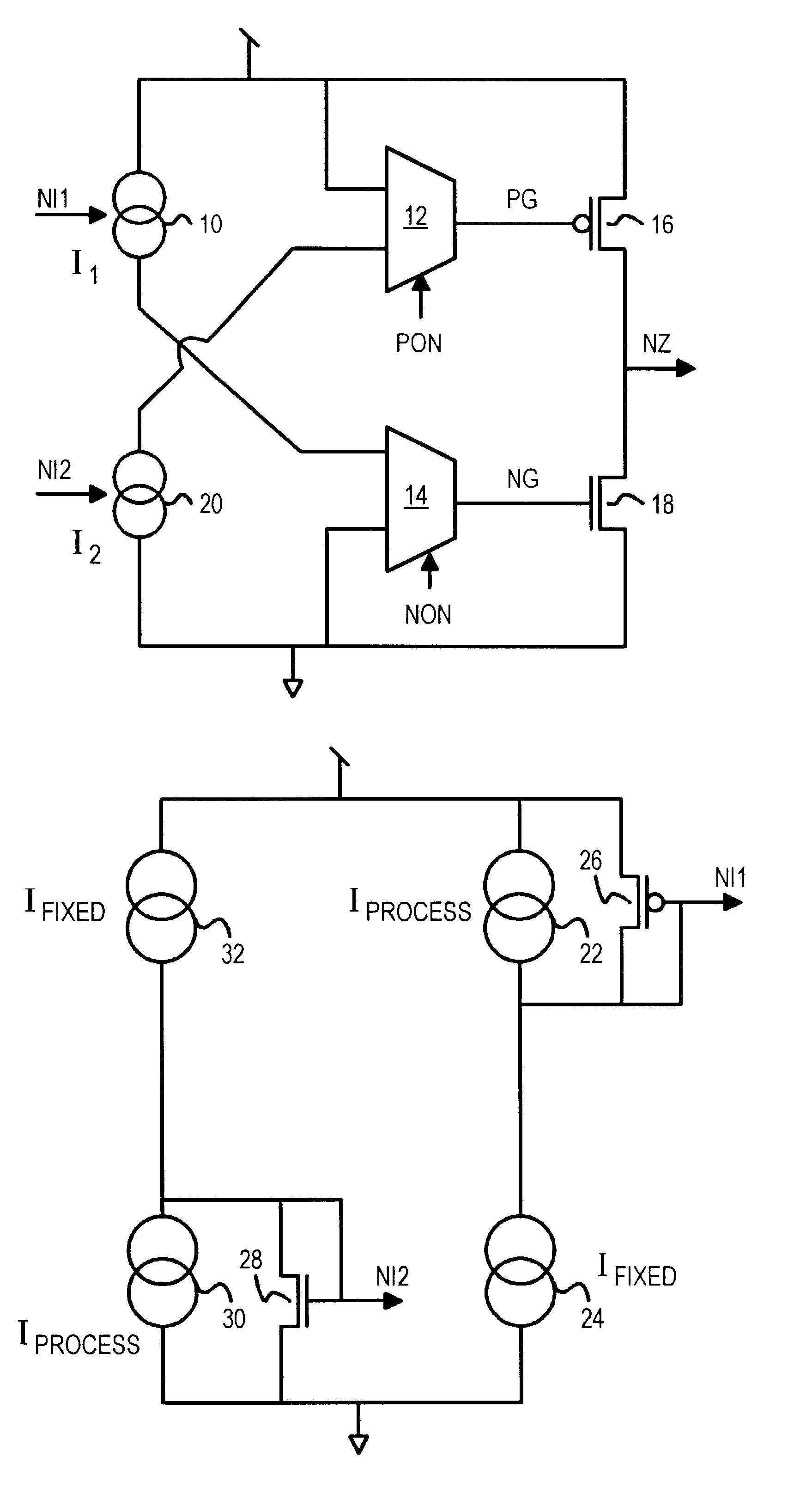 Current-compensated CMOS output buffer adjusting edge rate for process, temperature, and Vcc variations