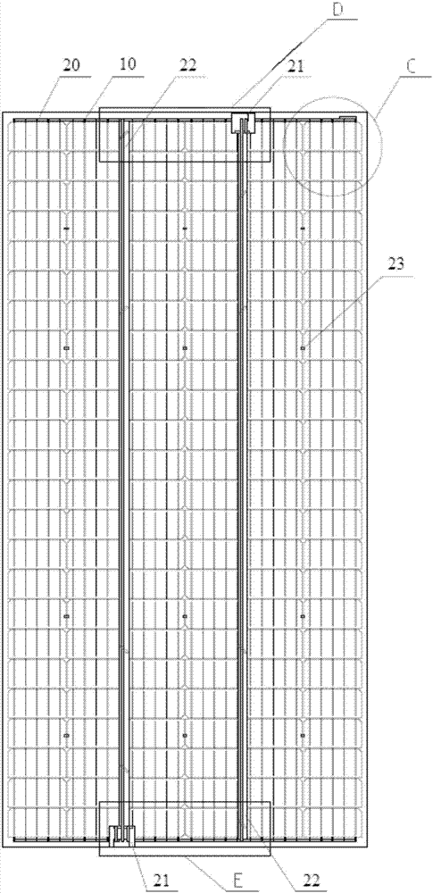 Semi-slice photovoltaic module circuit and semi-slice photovoltaic module