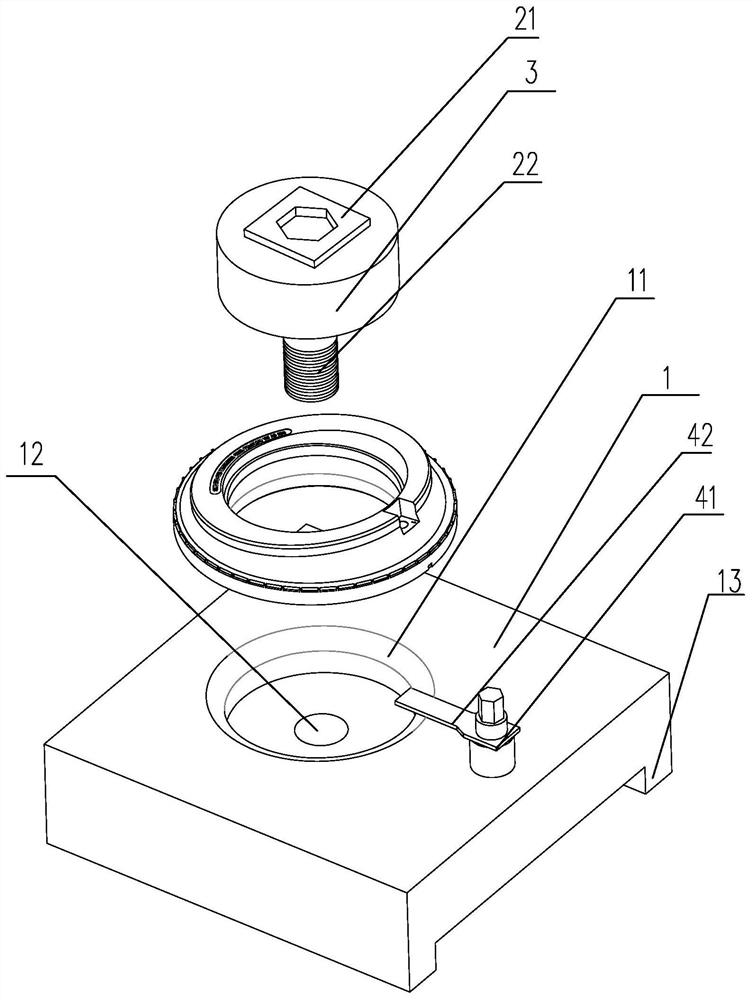 Shock absorber bearing load simulation test device