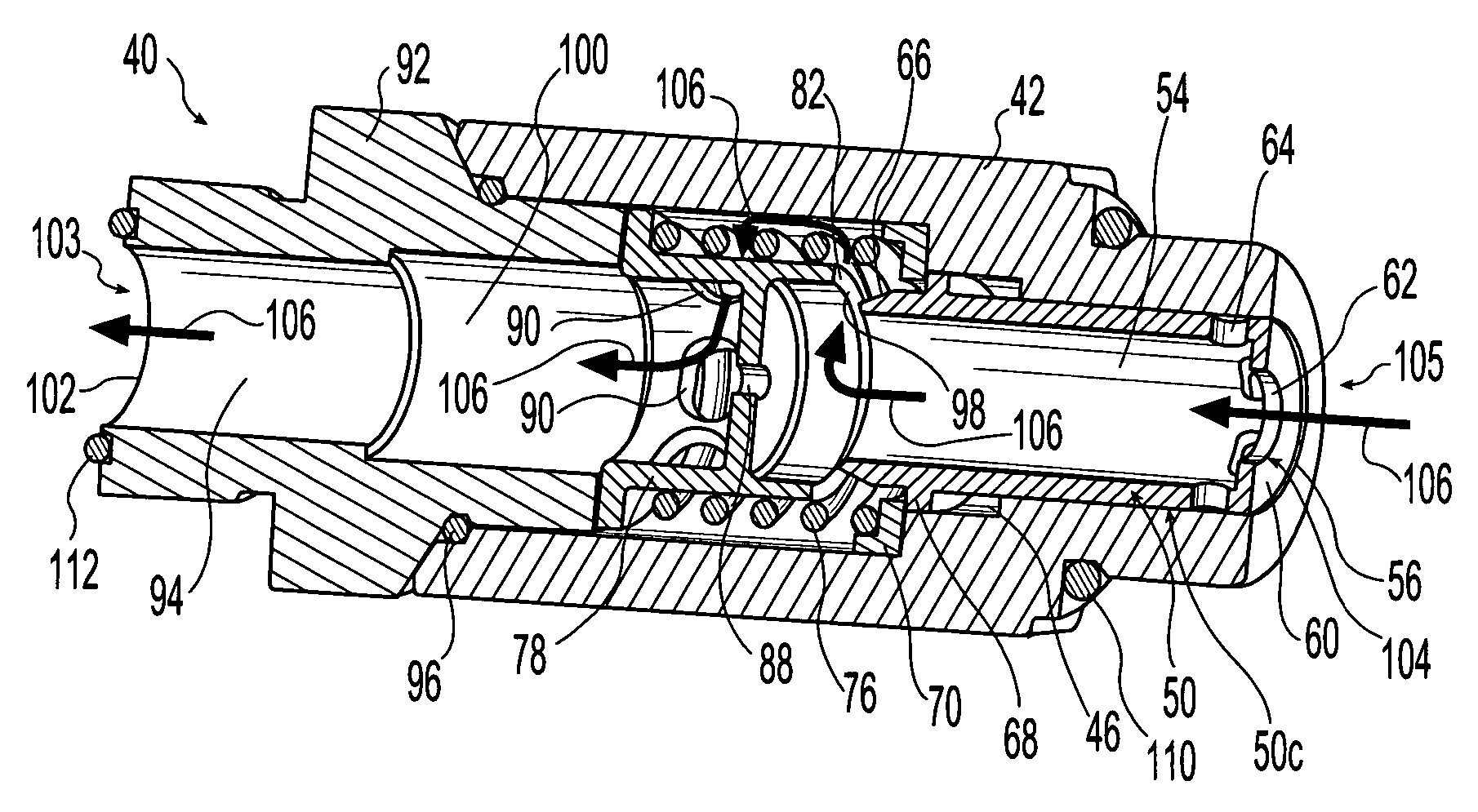 Flow regulating valve