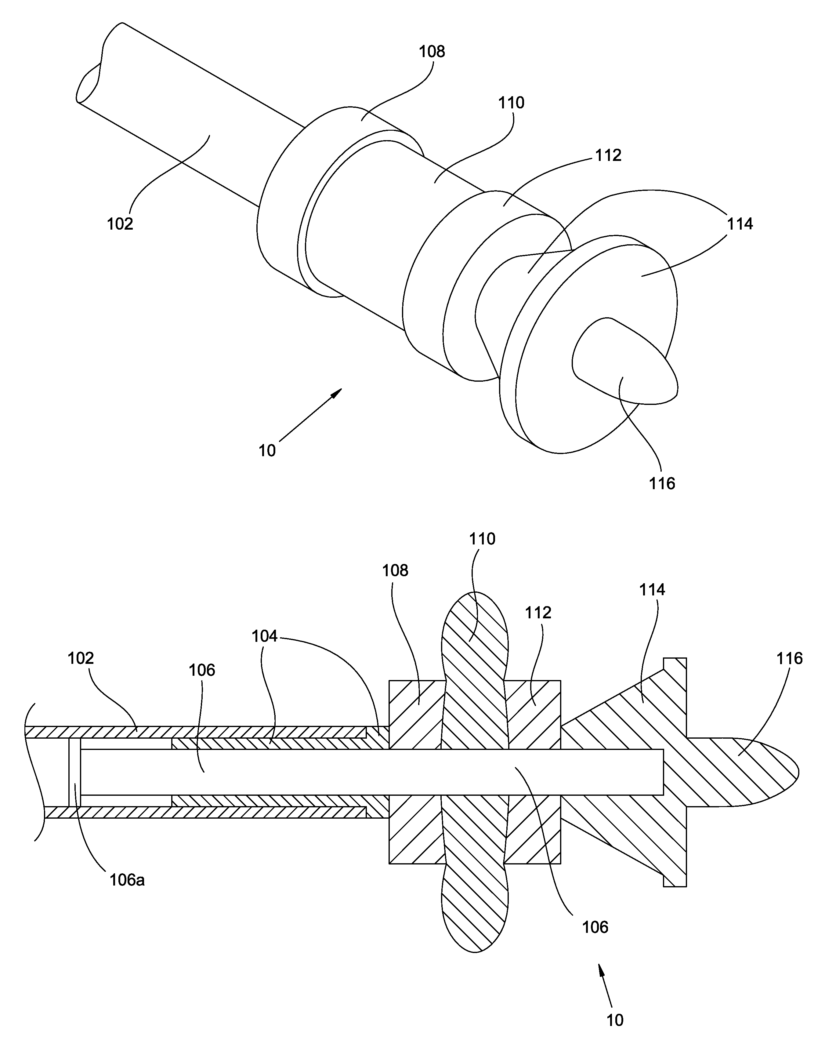 Shock-absorbing bolt for a crossbow