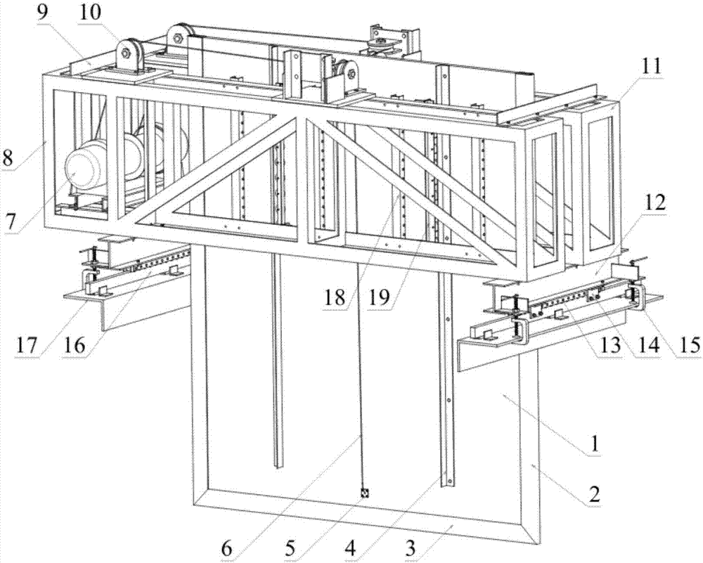 Lifting gate type internal solitary wave generating device