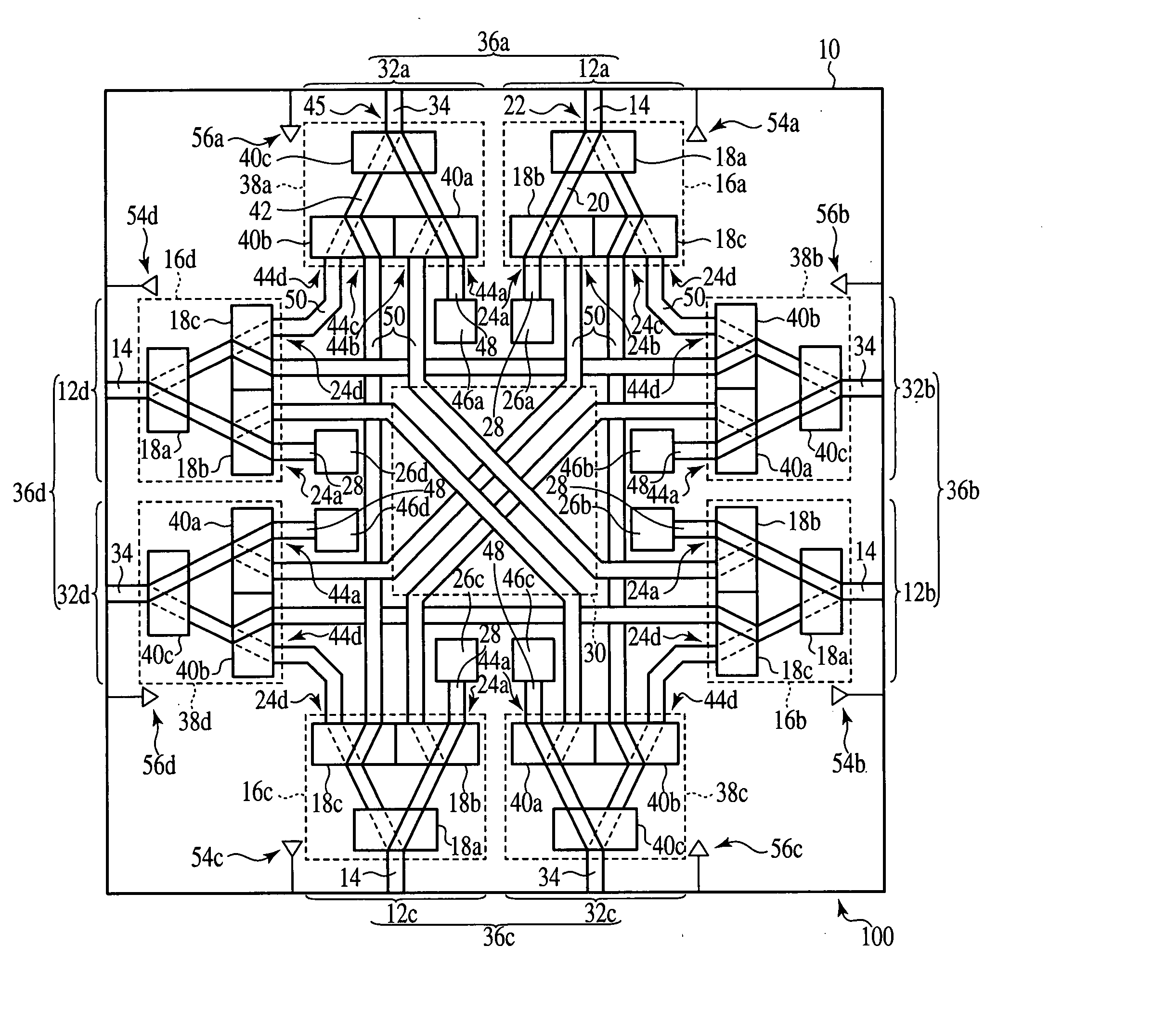 Opto-electronic integrated circuit device, opto-electronic integrated circuit system and transmission method