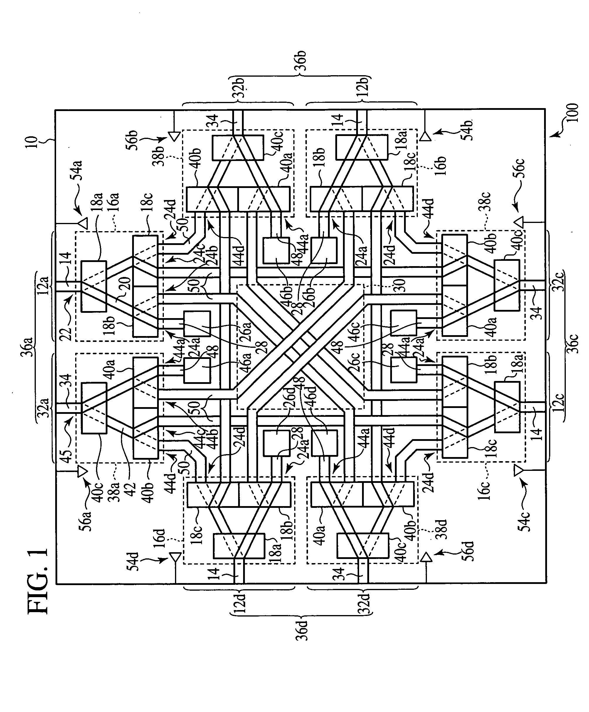 Opto-electronic integrated circuit device, opto-electronic integrated circuit system and transmission method