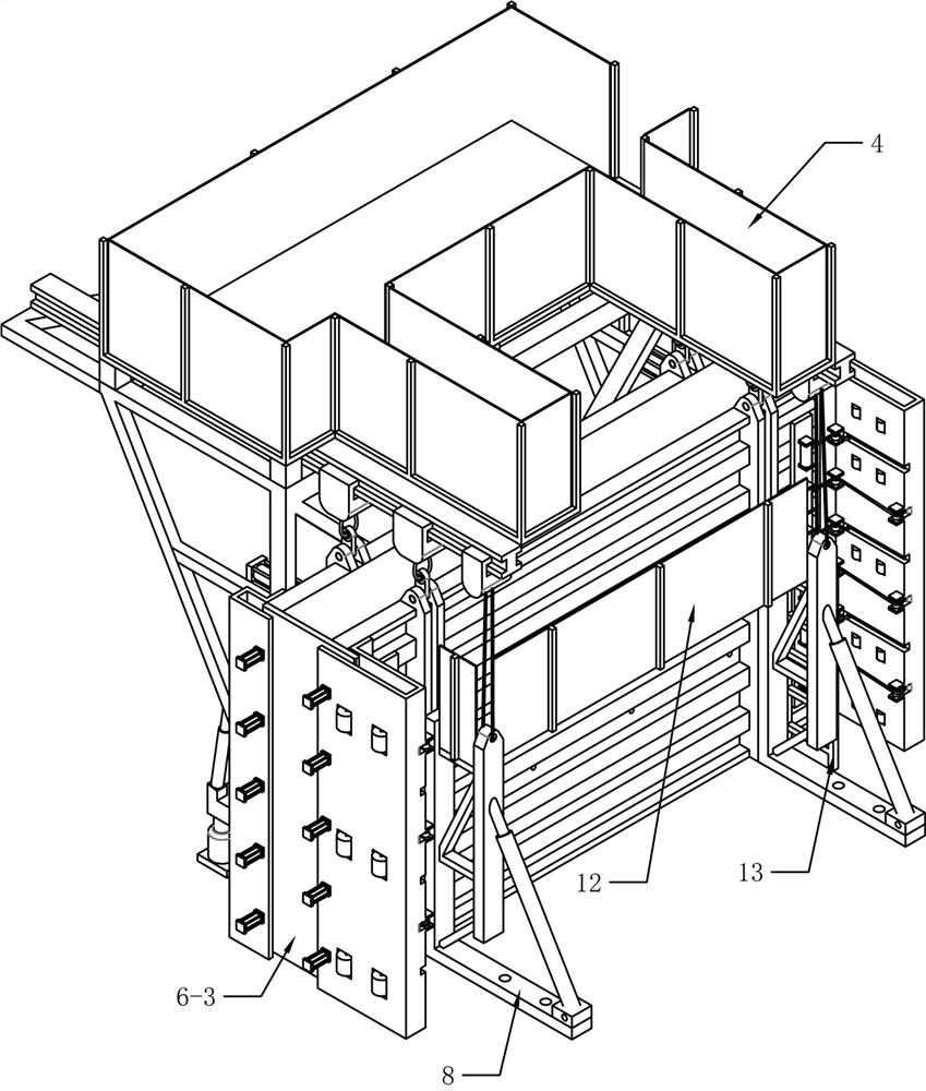 Vertical wall pouring trolley