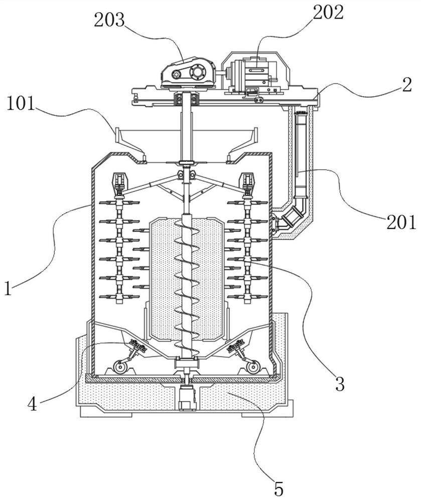 A kind of fast stirring device for mine grouting material