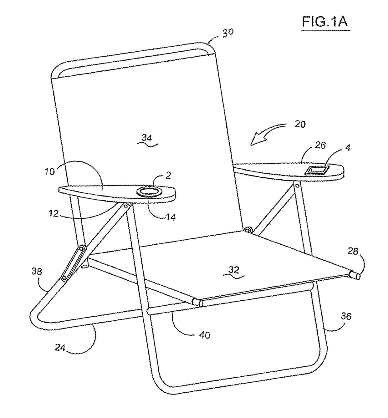 Collapsible cup or cell phone holder for chair arm