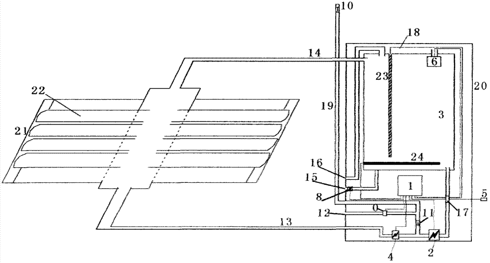 Vacuum-tube split type solar water heater