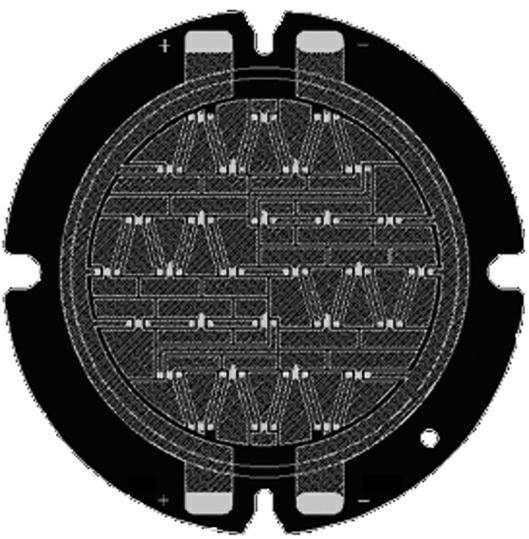 LED (Light Emitting Diode) integrated packaging substrate with shortest bonding wire and light source module applying substrate