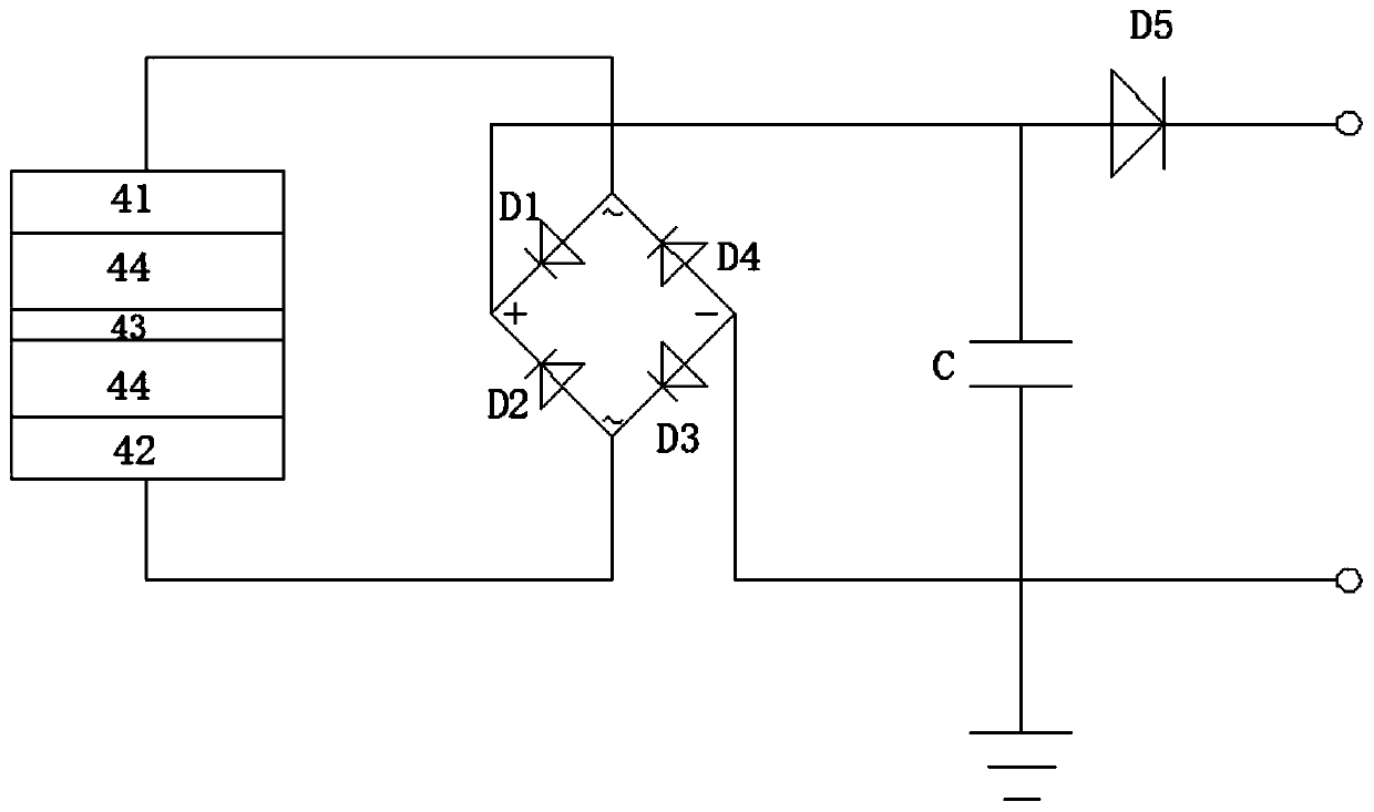 Passive electronic way directing device based on energy collector