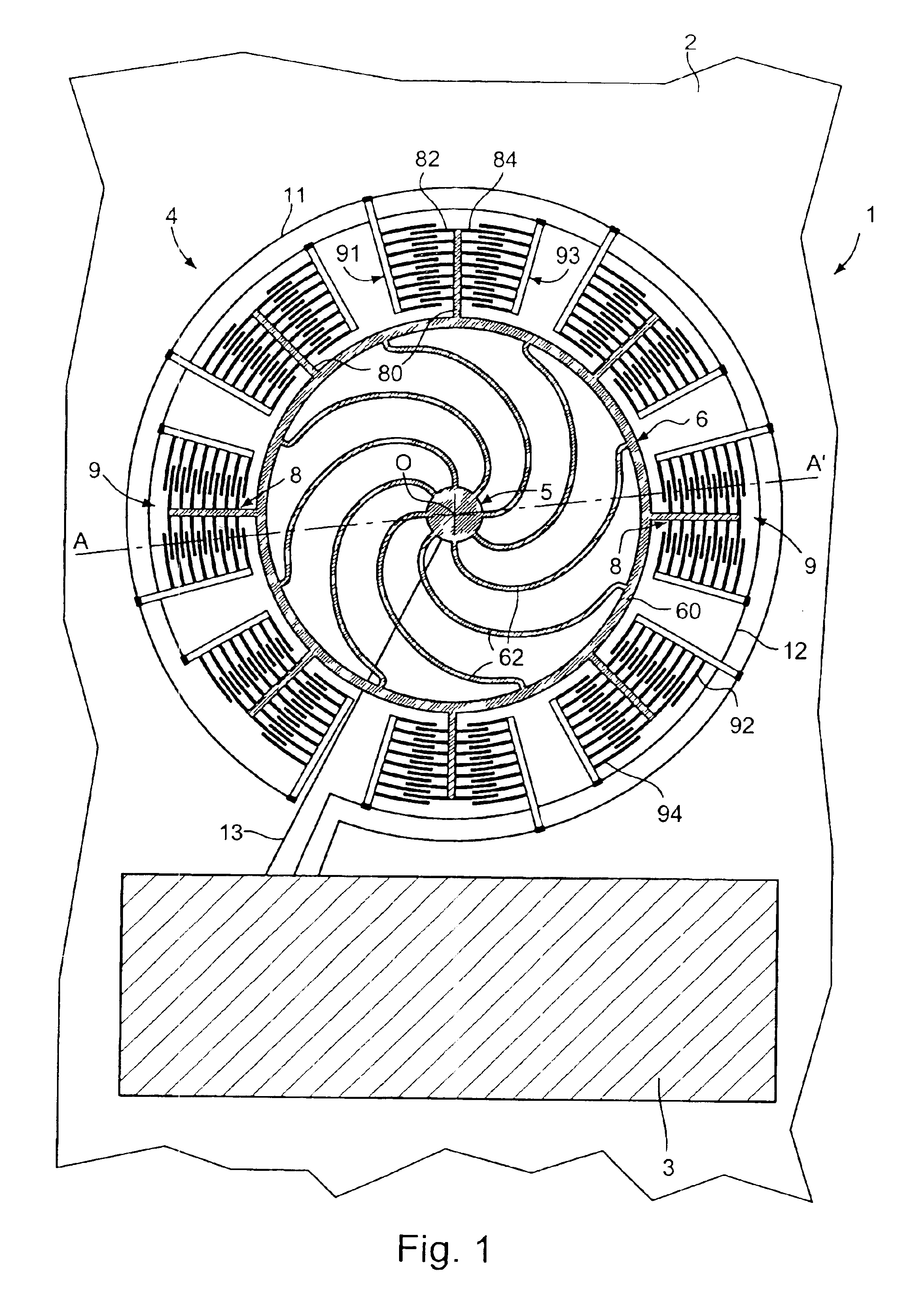 Temperature compensation mechanism for a micromechanical ring resonator