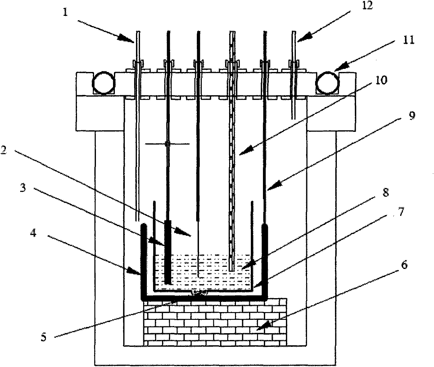 Method for removing impurity MgCl2 from lithium electrolyte KCl-LiCl