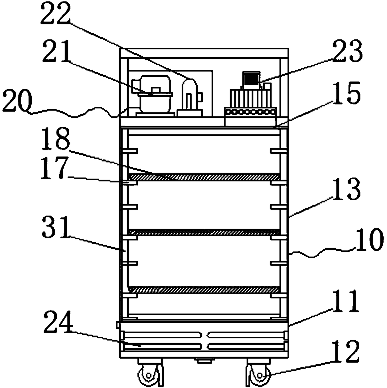 Flour fermentation device for pastry production