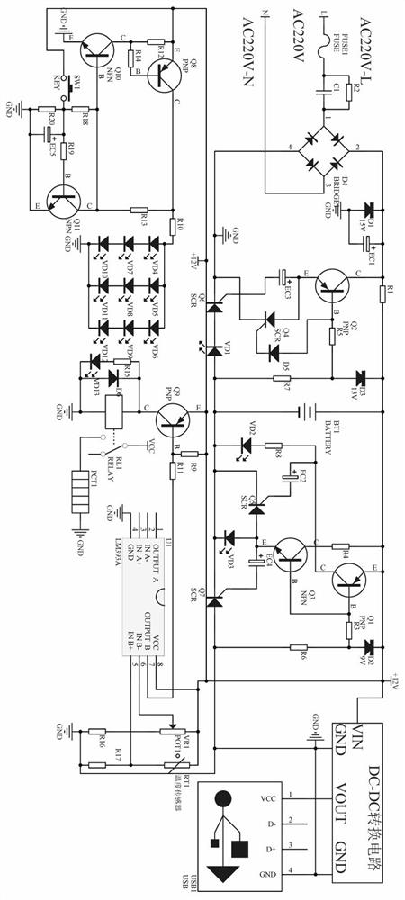 Portable medical equipment maintenance device control circuit