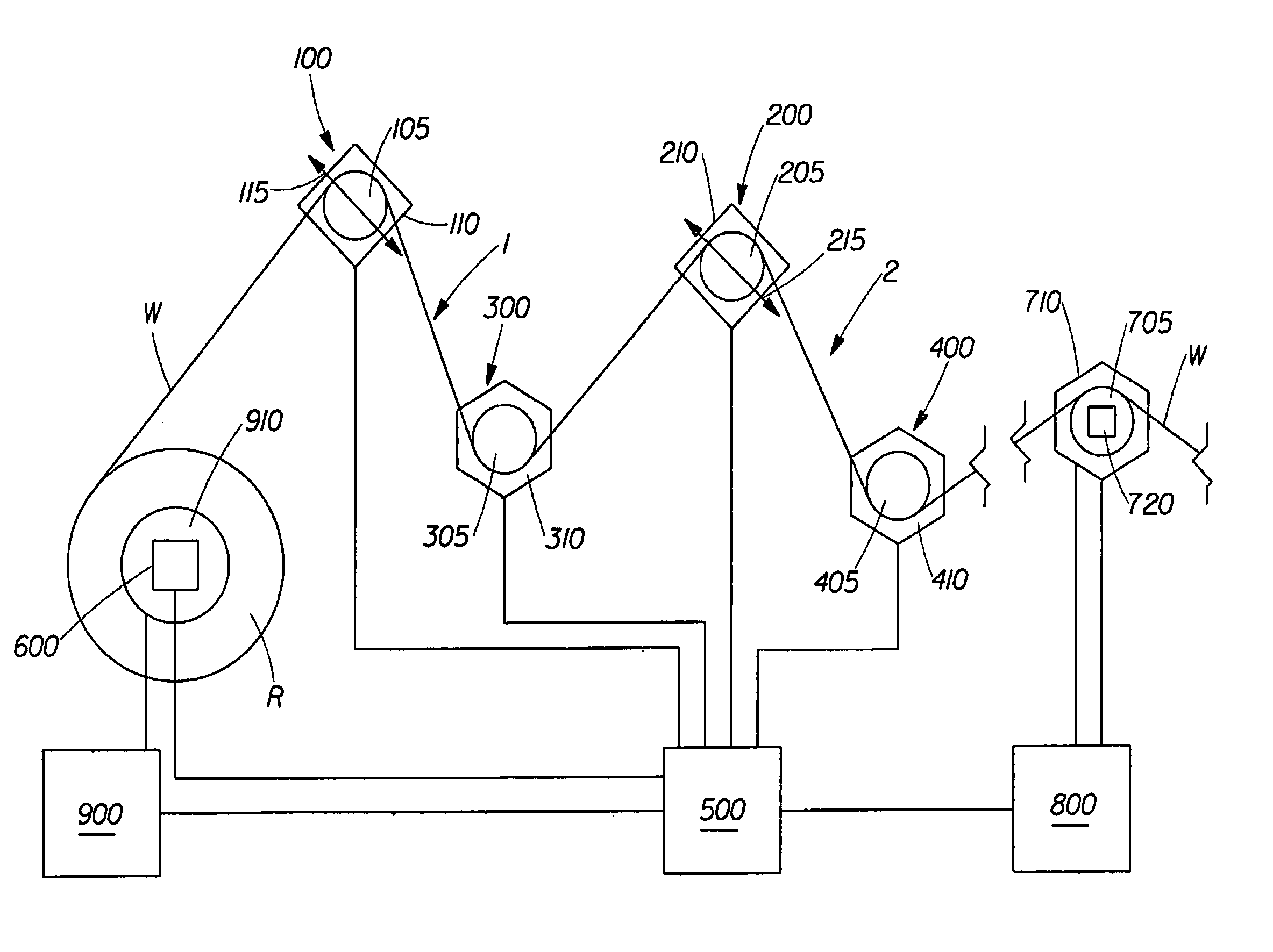 Method of controlling tension in a moving web material