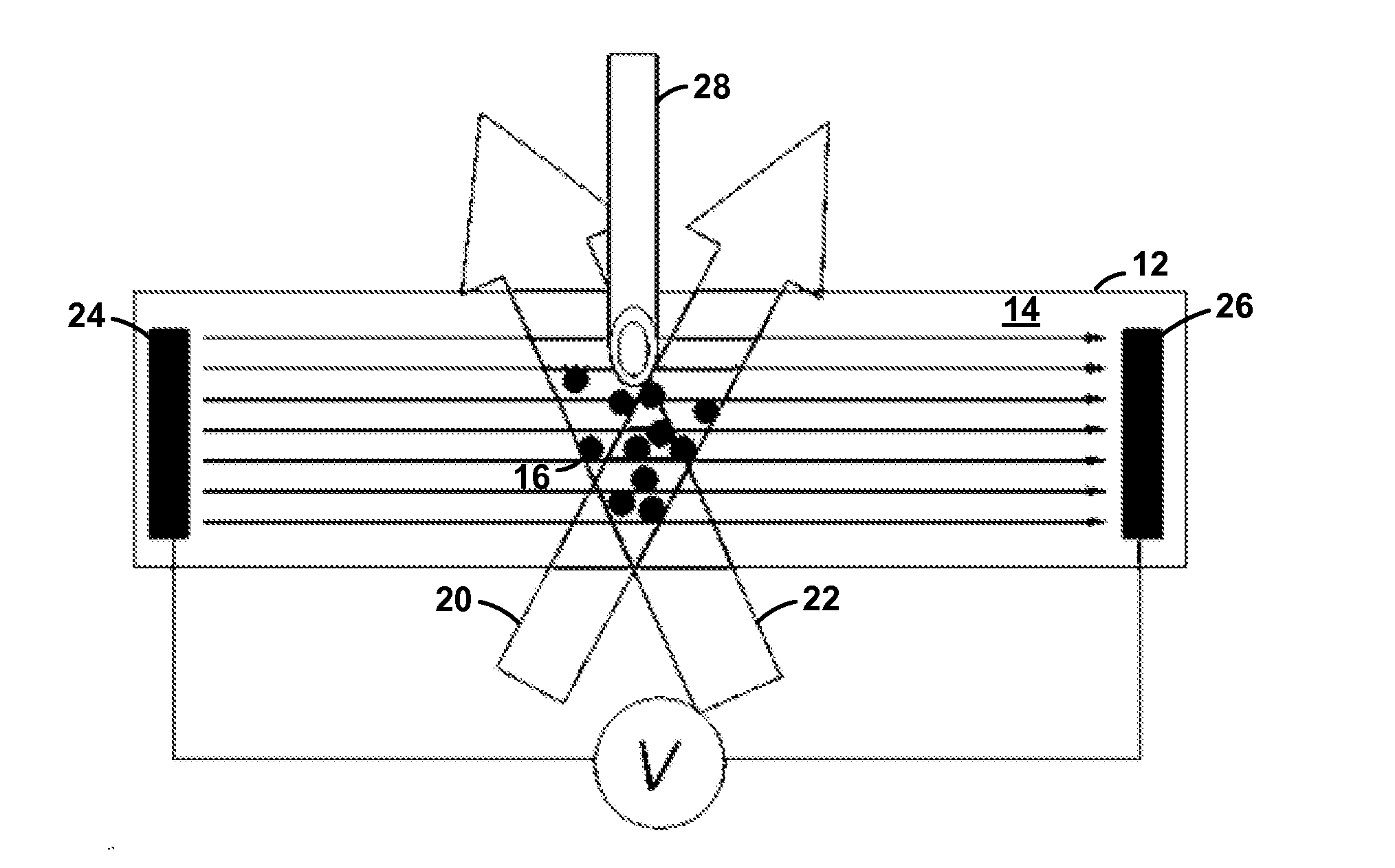 Laser doppler electrophoresis using a diffusion barrier