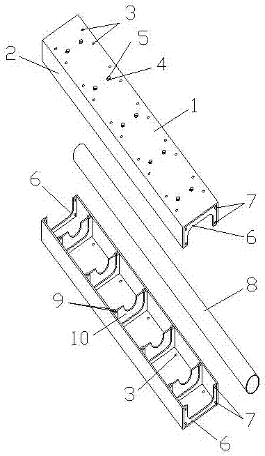 Multi-section universal fabricated reinforcing device for steel structure and using method thereof