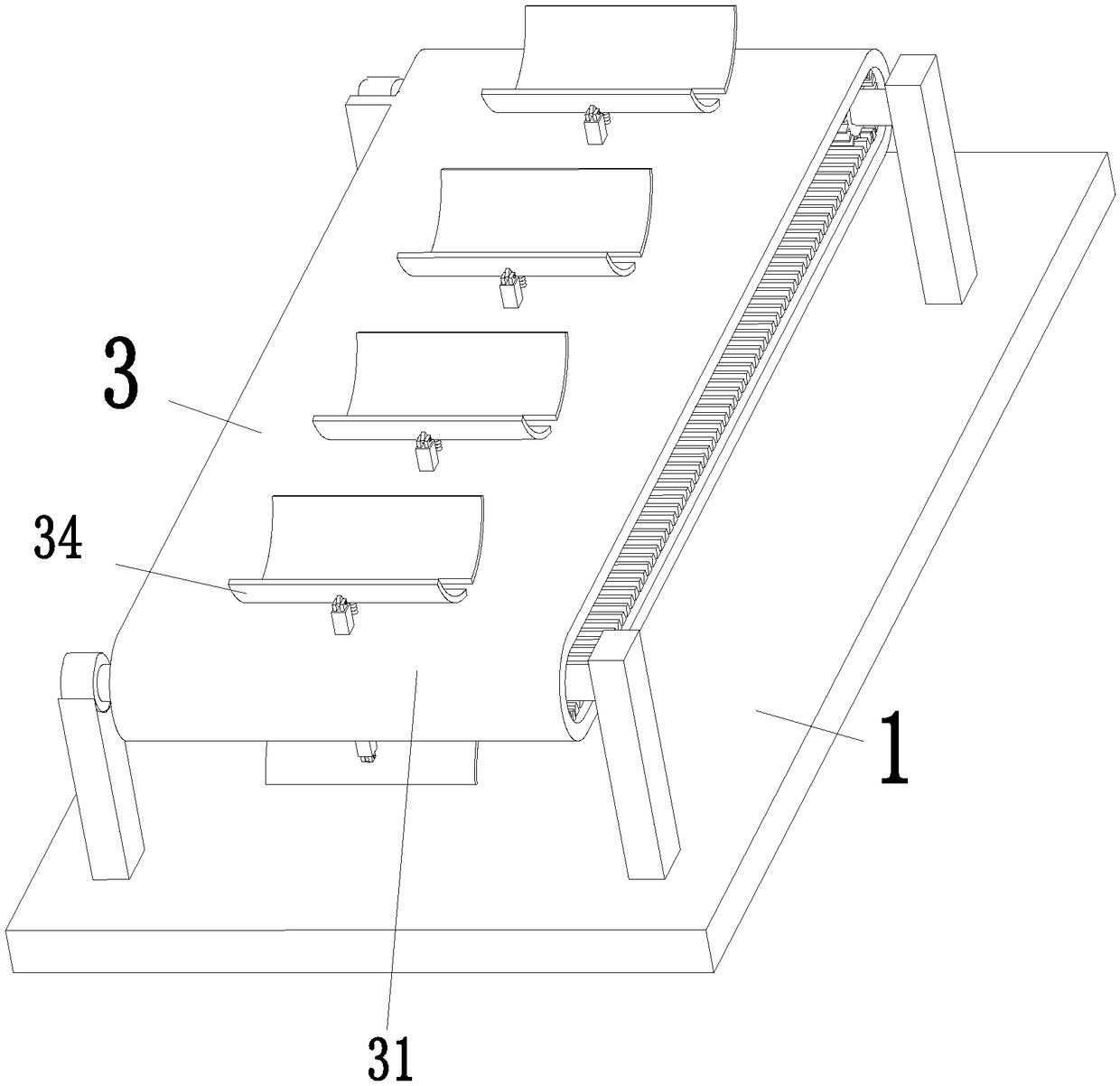 Conveying robot for wire drawing of waste tires