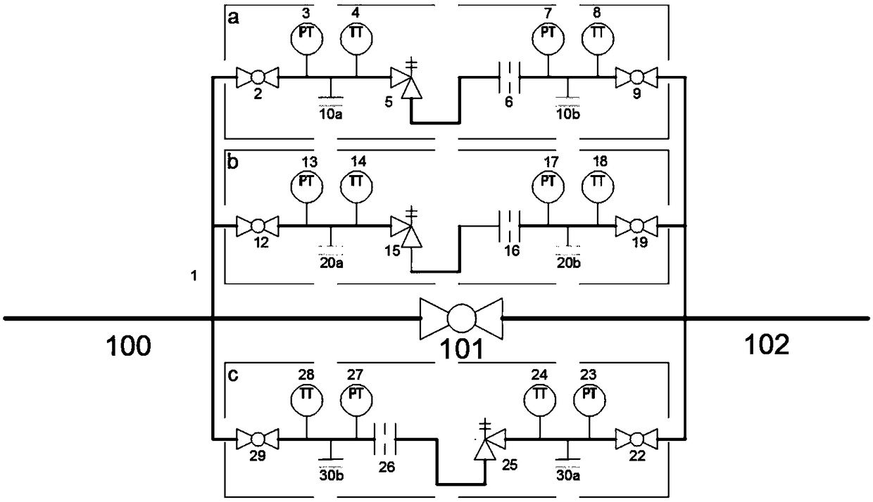 Liquid ethane conveying pipeline pressure protection system and method