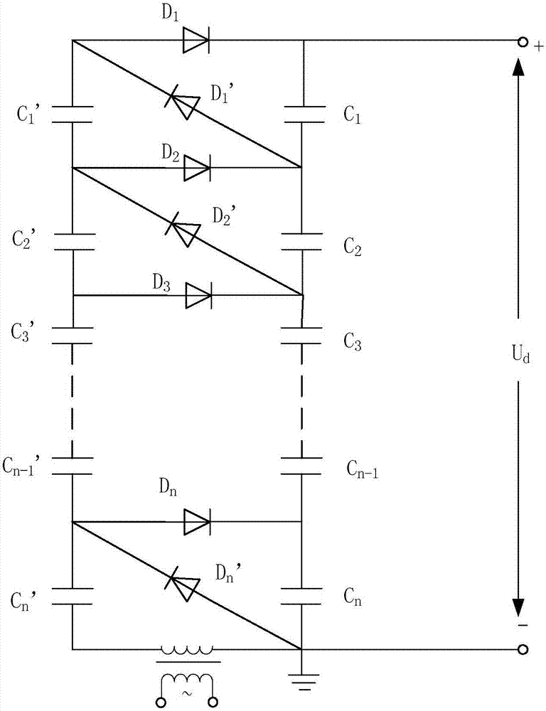 Modular multi-level structure impulse voltage generating device and method thereof