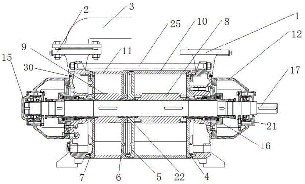 Two-stage water-ring vacuum pump