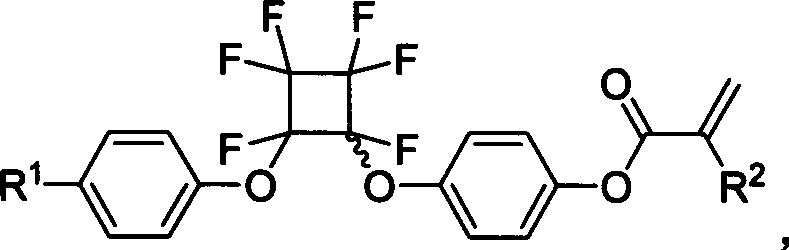 Functional acrylic esters monomers containing perfluorocyclobutane aryl-ether unit, preparation method and application