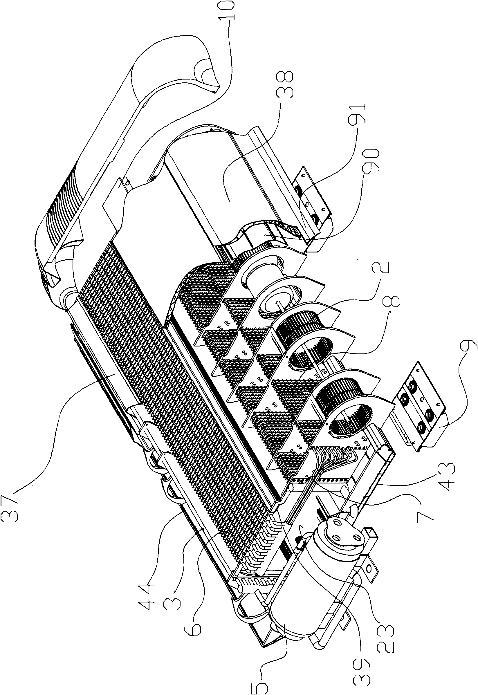 Multi-function modular profile structure air conditioner for vehicle