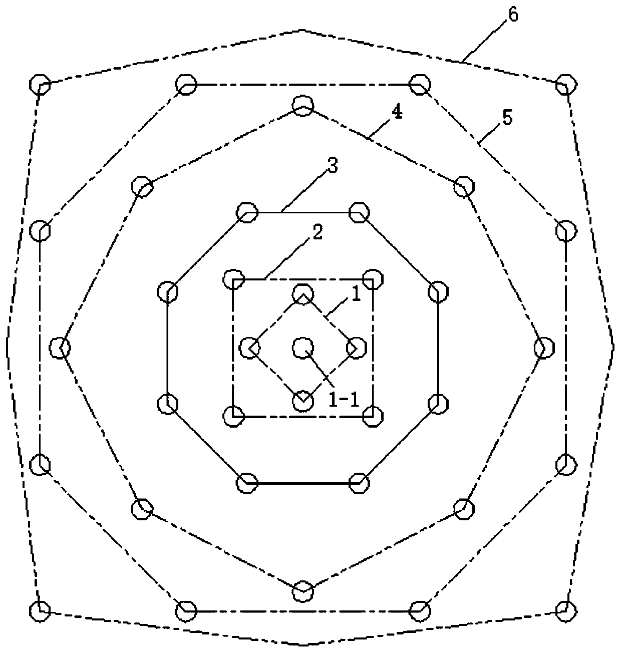 Single-free-surface combined blast hole broaching blasting method